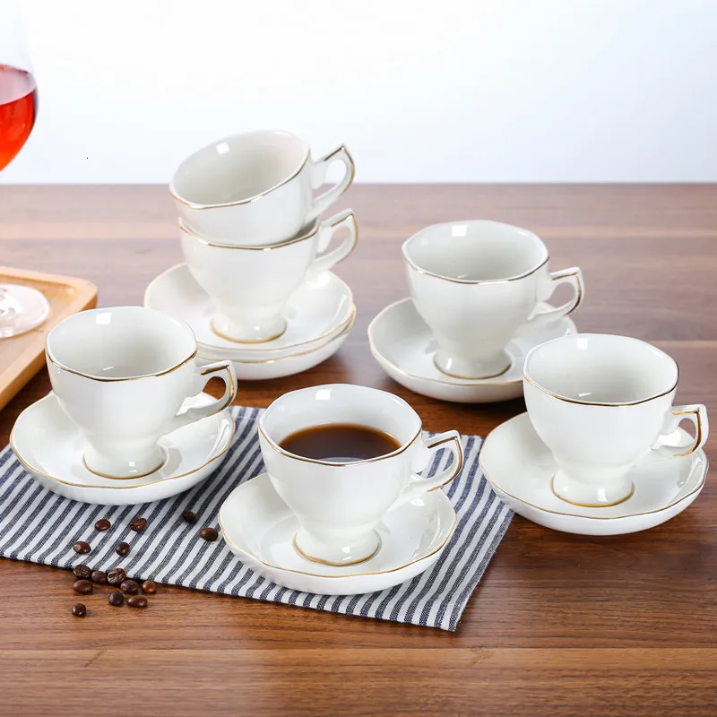 Керамическая кофейная чашка для завтрака наборы блюдца европейская простота