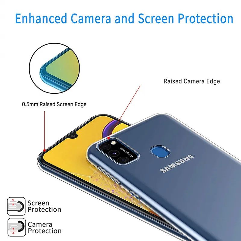 Для Samsung Galaxy A02 A02S A12 A32 A42 A52 A72 5G F62 M62 силиконовый чехол из ТПУ для A21S M21 A31 A41A21 A01 M11