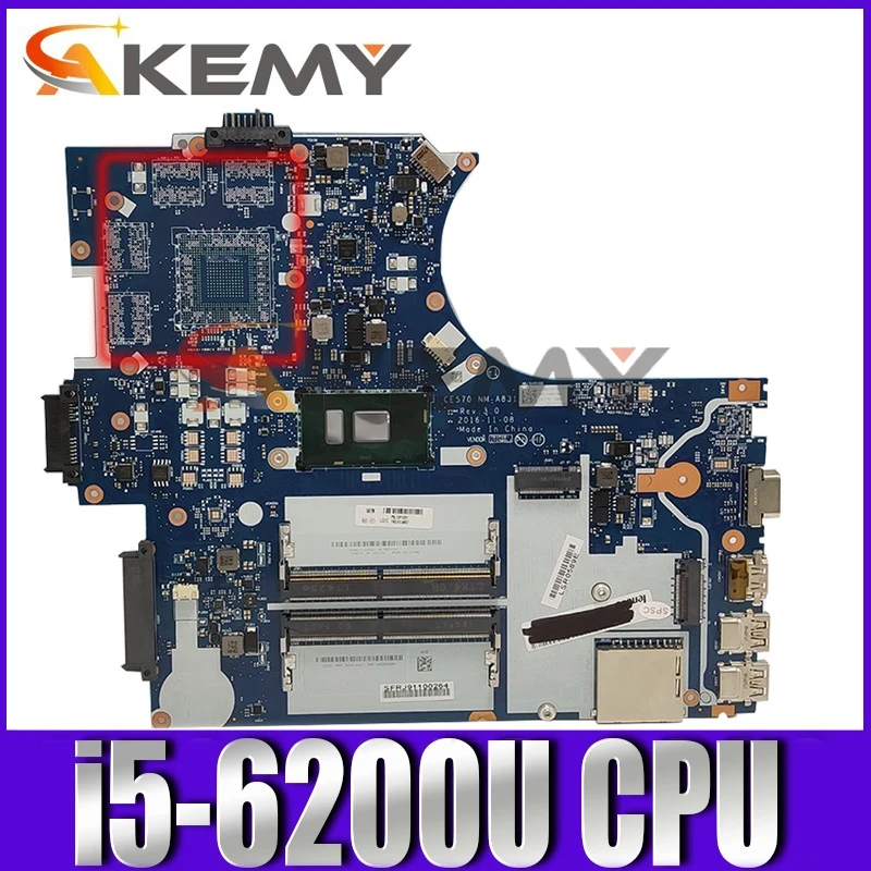 

CE570 E570 E570C NM-A831 для Lenovo ThinkPad Материнская плата ноутбука процессор i5-6200U DDR4 FRU:01HY308 01YR739 тест проведен