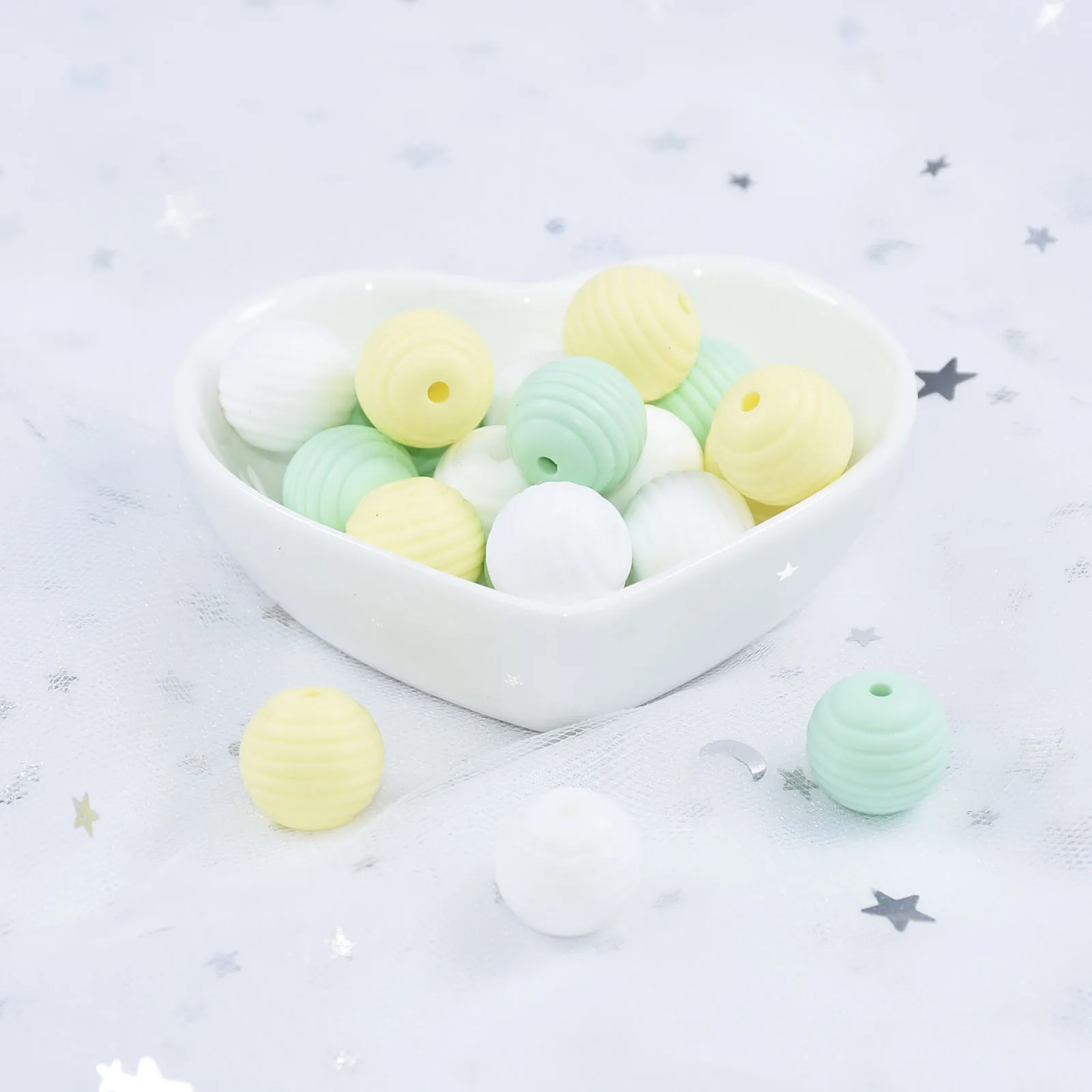 500 шт. бусины для прорезывания зубов в форме спирали|Бусины| |