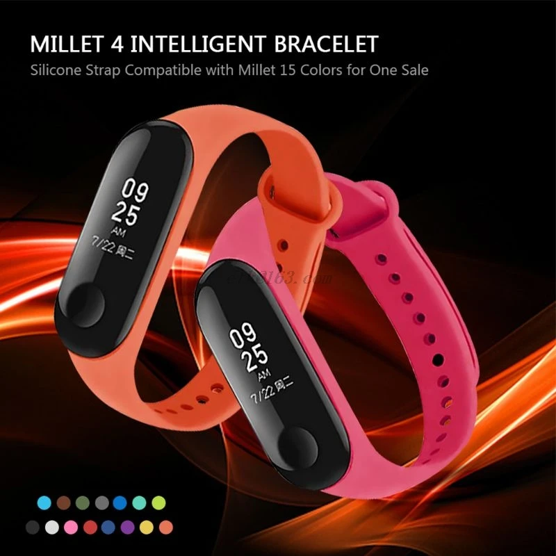 Ремешок силиконовый для Xiaomi mi Band 3 / Mi Smart 4 15 цветов | Электроника