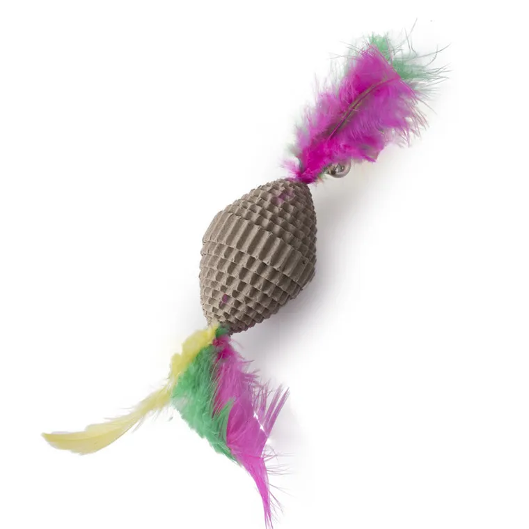 Игрушки для жевания кошек бумажные игрушки котов из гофрированной бумаги с пером