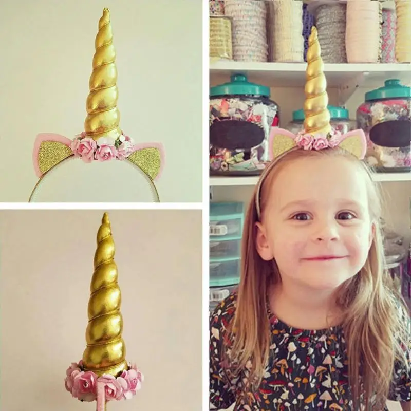 Новый декоративный Волшебный Единорог Рог вечерние волосы повязка на голову