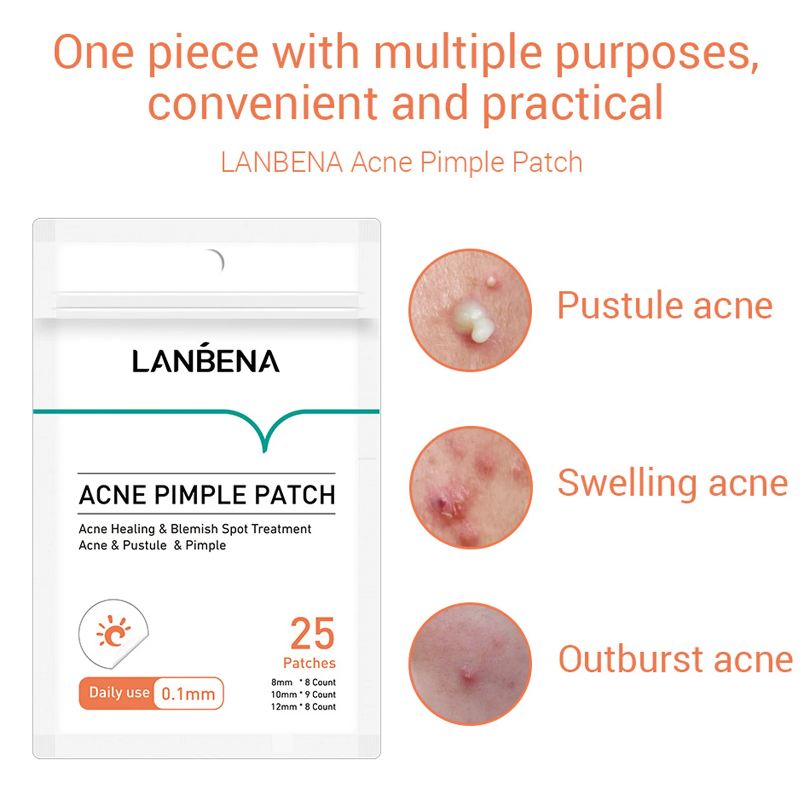 LANBENA Waterproof Day Use Acne Sticker Pimple Remover Patch Skin Care Treatment