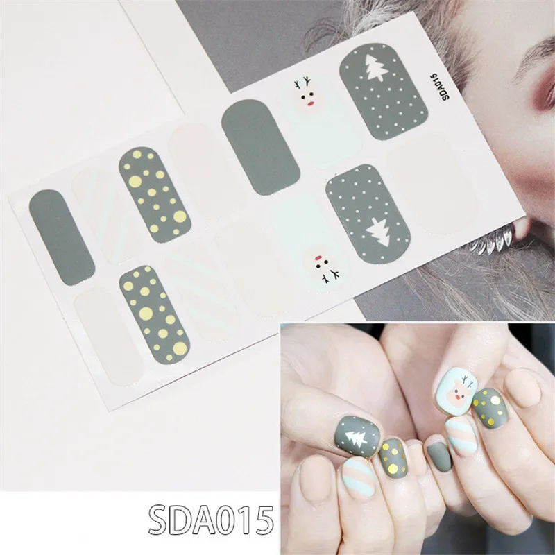 7 листов 14 наконечников наклейки для дизайна ногтей лак набор блестящих стикеров