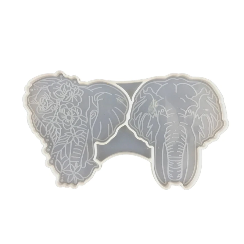 

Elephant Coaster Epoxy Resin Mold Cup Mat Ornaments Silicone Mould DIY Crafts Jewelry Home Decorations Casting Tool