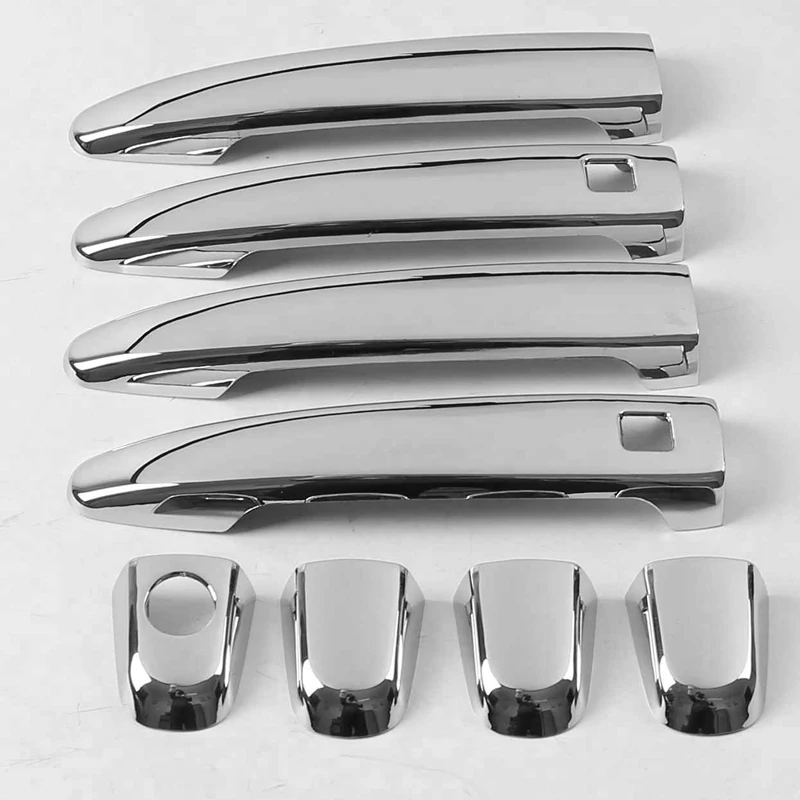 Хромированные серебристые боковые смарт-крышки для дверных ручек Toyota HIGHLANDER 2007-2011