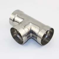 304 stainless steel equal diameter tee welded pipe is resistant to high pressure corrosion