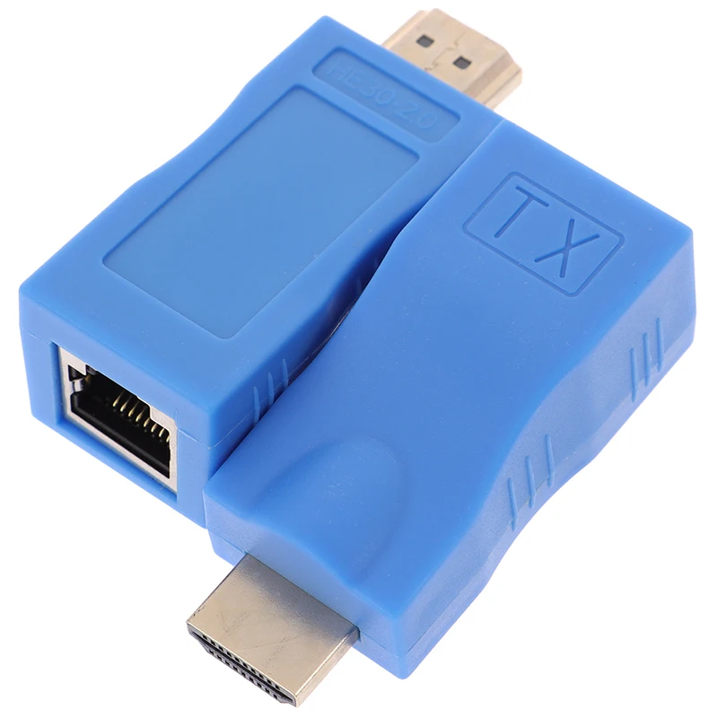 2 шт. 1080P MI удлинитель для RJ45 по Cat 5e/6 сетевой LAN Ethernet адаптер синий | Электроника