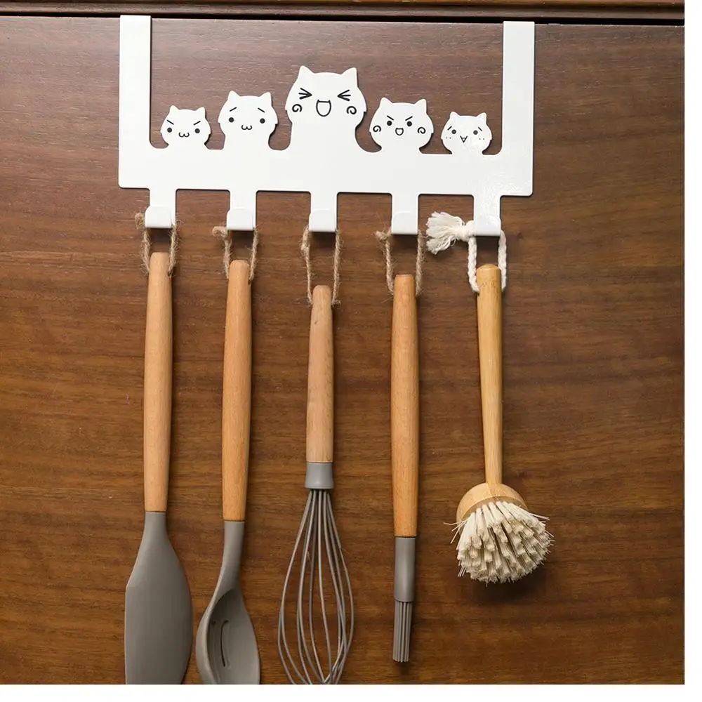 5 рядов железных крючков вешалка за дверью подвесная стойка для спальни