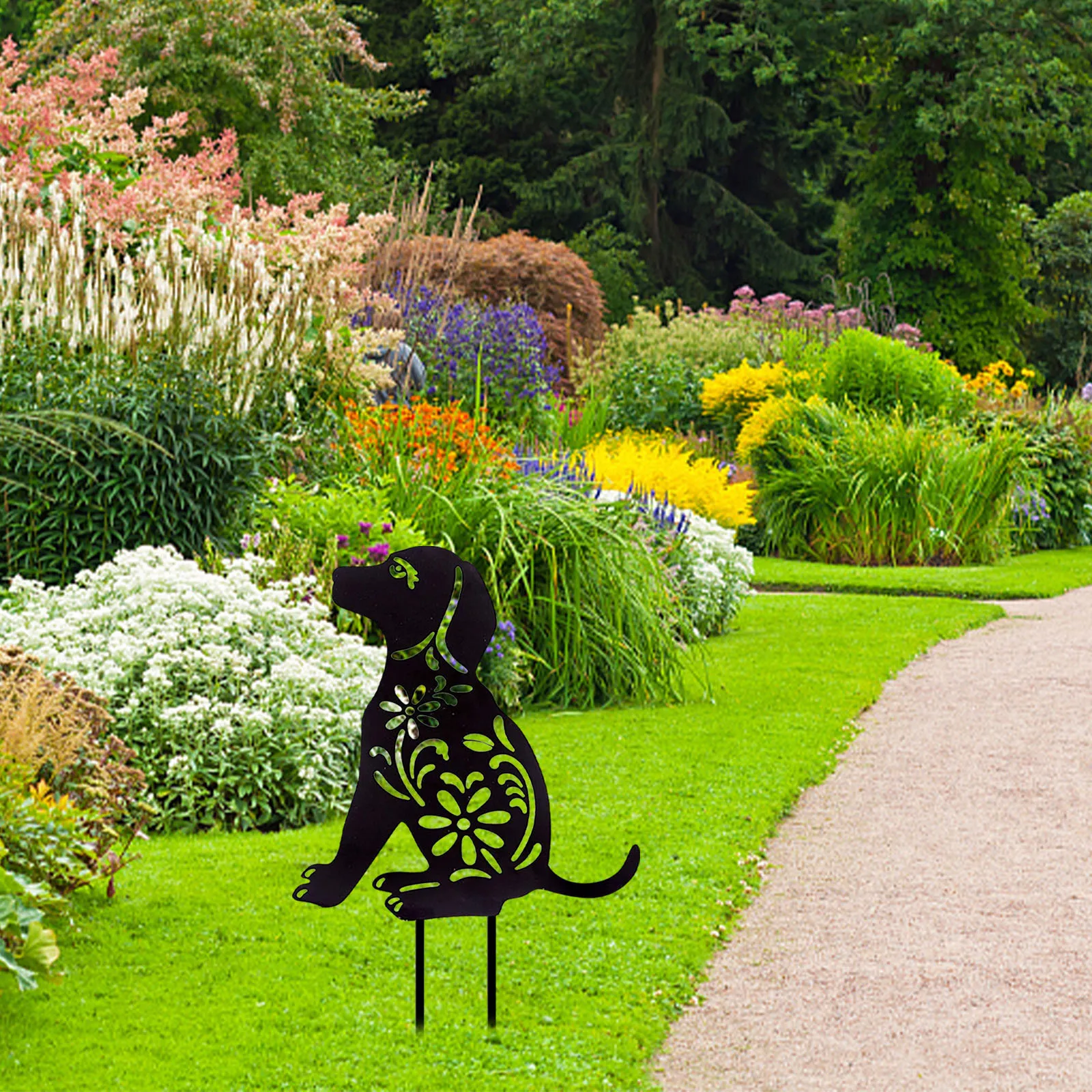 

Outdoor Wrought Acrylic Dog Style Plug-in Garden Decoration Ornaments decoracin de habitacin