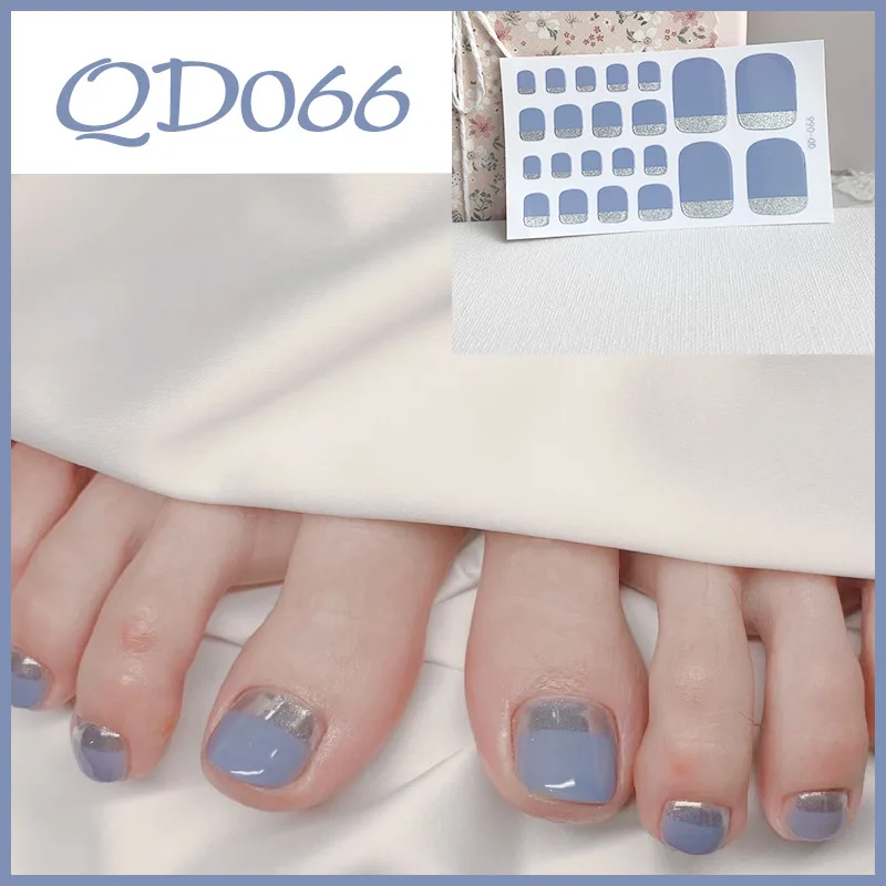 

22 Posts/Sheet Graffiti Painting Nail Art Stickers Toe UV Gel Polish Foot Nail Wraps Strips Full Cover Nail Polish Stickers