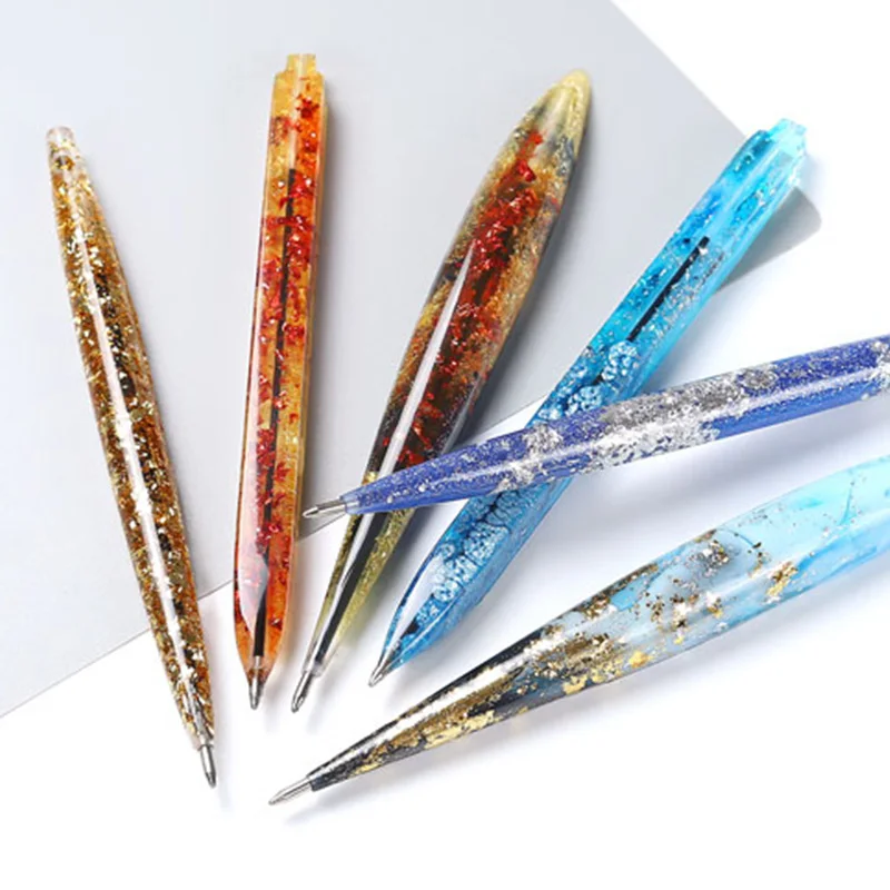 

1pc Transparent Silicone Mould Dried Flower Resin Decorative Craft DIY Ballpoint Pen Mold Epoxy Resin Molds for Jewelry