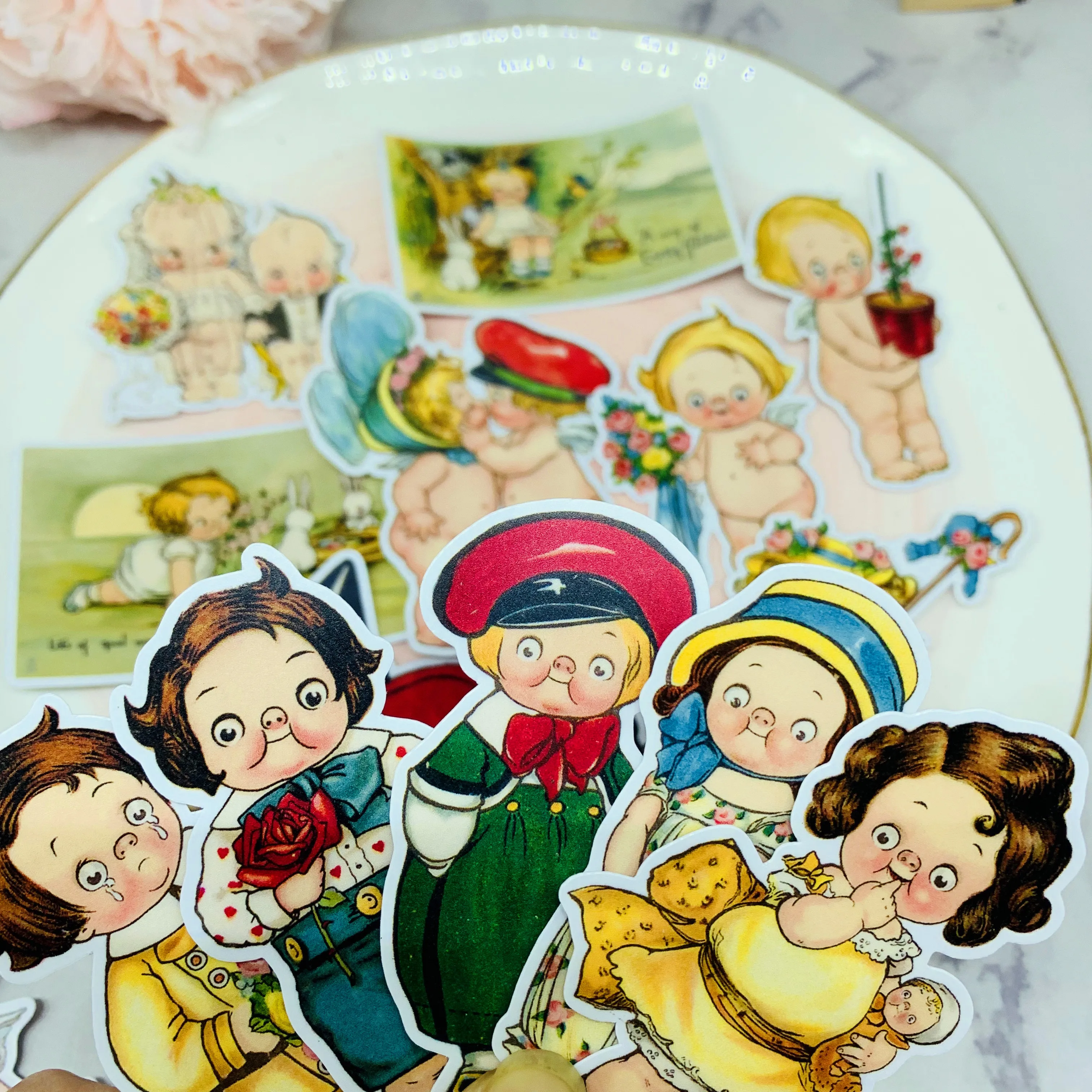 

15PCS cute baby Stickers Crafts And Scrapbooking stickers book Student label Decorative sticker DIY Stationery