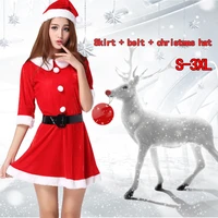 new fashion dress 2022 new lady cosplay costume christmas santa claus stage performance costume sexy red cos dance robe robe