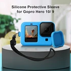 Силиконовый чехол для GoPro Hero 10 9 Защитная пленка для корпуса Крышка объектива со шнурком аксессуары для спортивной камеры