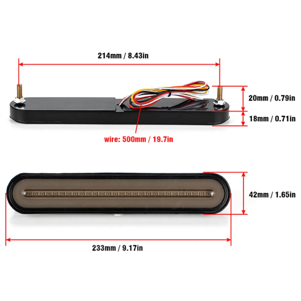 

12/24V Car Rear Tail Light Turn Indicator Stop Flowing Turn Signal Brake Lamp 2Pcs LED ATV Truck Trailer Lights