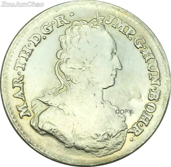 World Coin 1754 ARCH.AUS.DUX.BURG.BRAB.C.FL. Латунная Посеребренная копировальная монета поддержка