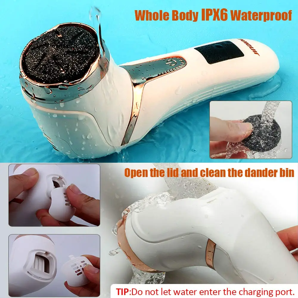 

Electric Pedicure Tools Foot Care File Leg Heels Remove Hard Cracked Dead Skin Callus Remover LCD Feet Clean Care Machine 10Pcs