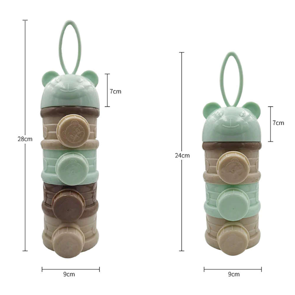 3/4 слоев коробка для хранения детского питания в стиле милого медведя