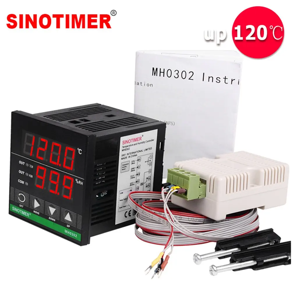 

Intelligent High-precision Digital Display Temperature And Humidity Controller 85-265V Used In Greenhouse Breeding Incubator