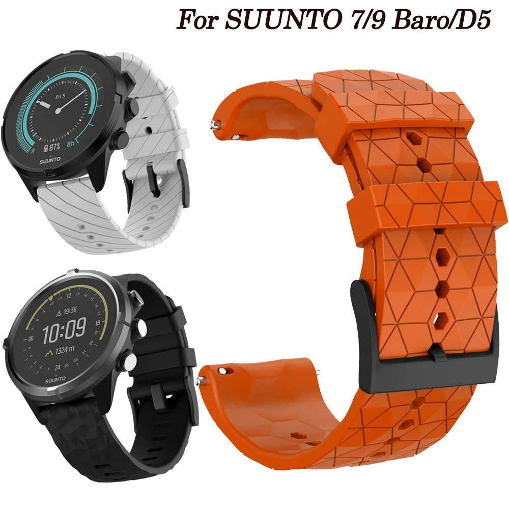 

24mm For Suunto 9/9 Baro Silicone Replacement Watch Straps Wrist Band For Suunto 7/D5 Suunto Spartan Sport Watchband Belt Correa