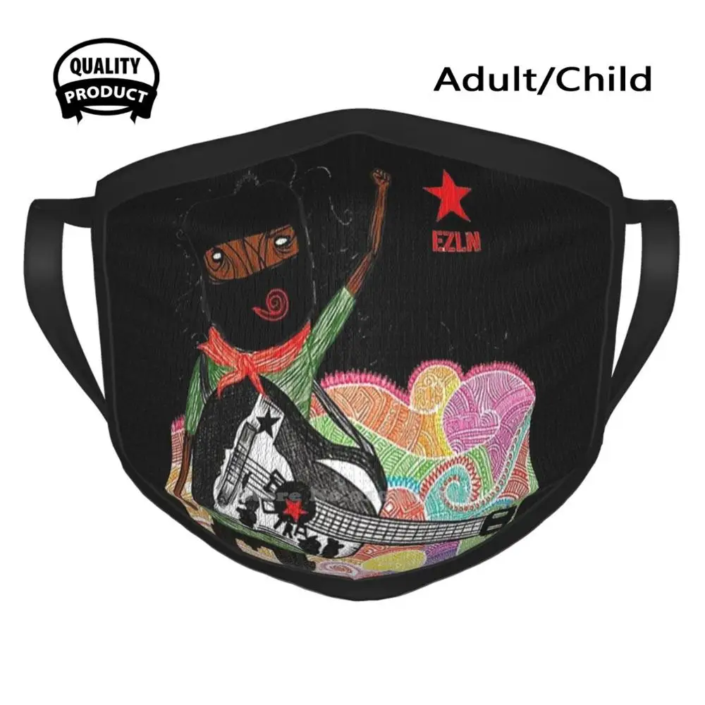 Маска для лица Ezln маски мексиканская обувь война татуировки рамы Epn Chiapas майя