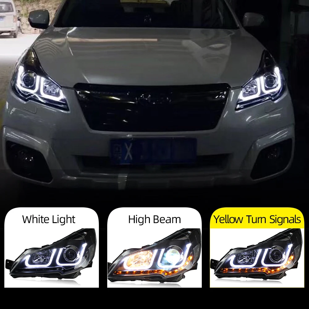 1 пара головных ламп для сабару Outback фар 2010 2011 2012 2013 2014 2015 2016 светодиодный фары