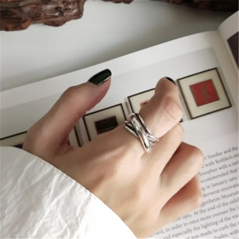 FFLACELL Стерлинговое кольцо с жемчужиной Открытое для свадебной церемонии