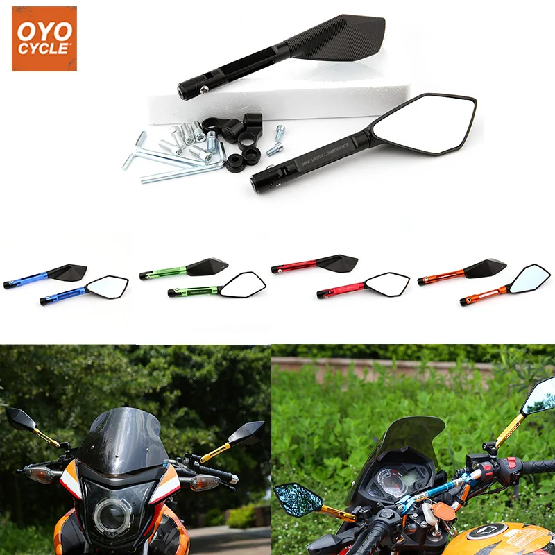 Motorcycle CNC Aluminum Rear View Rearview Mirrors Side Mirror For YAMAHA MT07 MT09 MT-07 Kawasaki Z900 Z900RS Z800 Z1000 | Автомобили и