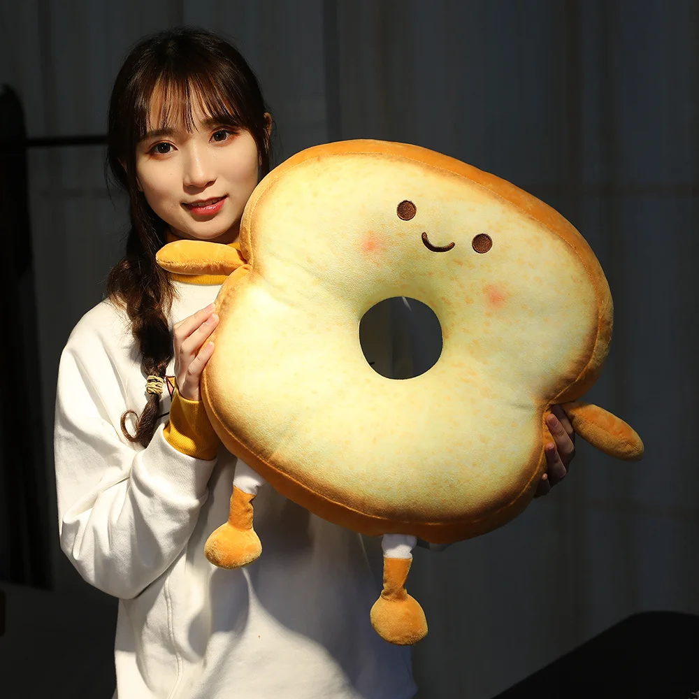 3D Butter Bread Plush Toast Pillow Simulated Snack Decoration Backrest Cushion Soft Stuffed Toy Home Decor | Игрушки и хобби