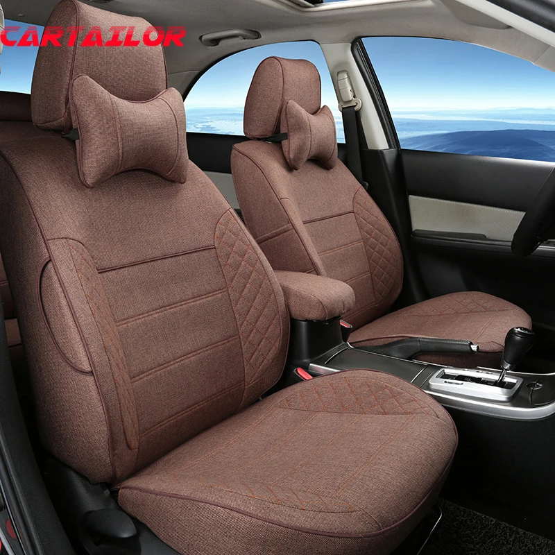 

Автомобильные подушки CARTAILOR для BENZ CLA Class, защитное покрытие автомобильного сиденья, льняная ткань, чехлы для автомобильных сидений, комплек...