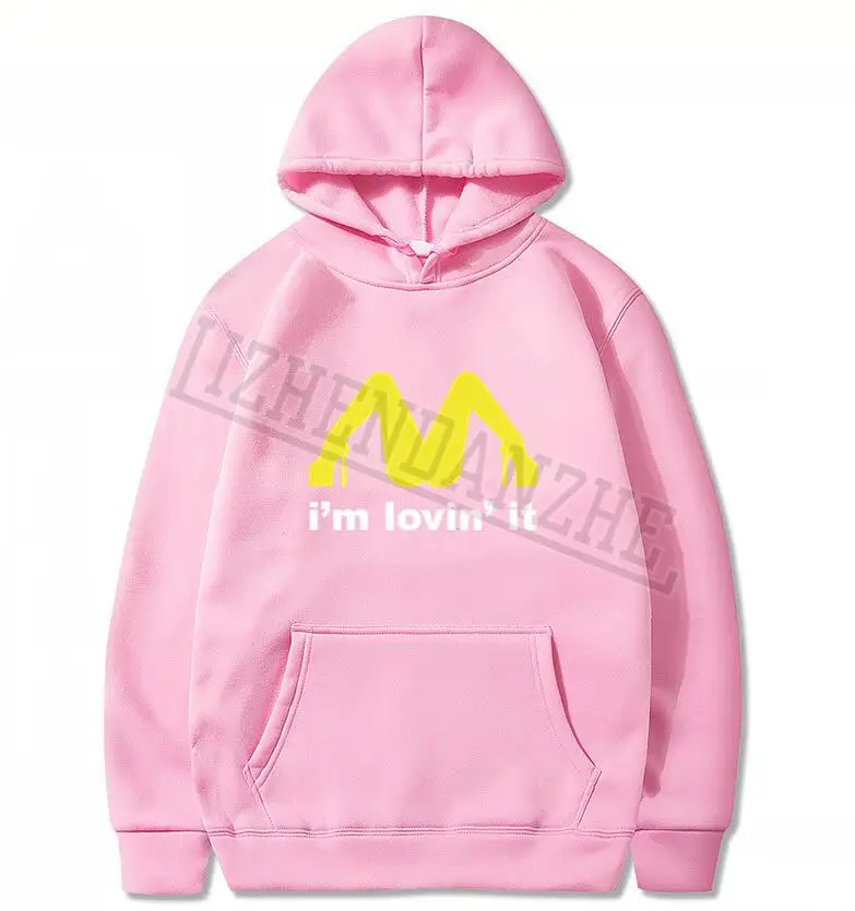 Черные мужские толстовки Homme весна осень триколор I'm Loving It Inapropriate Offensive Sex