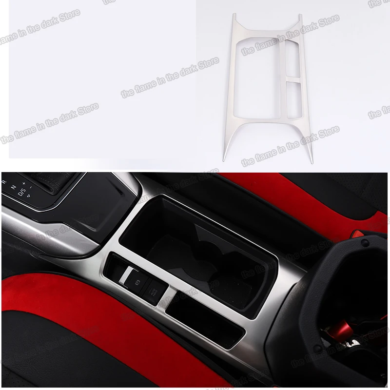 

Lsrtw2017 Car Front Center Cup Frame Trims Decoration for Volksagen T-roc Vw 2017 2018 2019 2020 2021 Accessories Auto