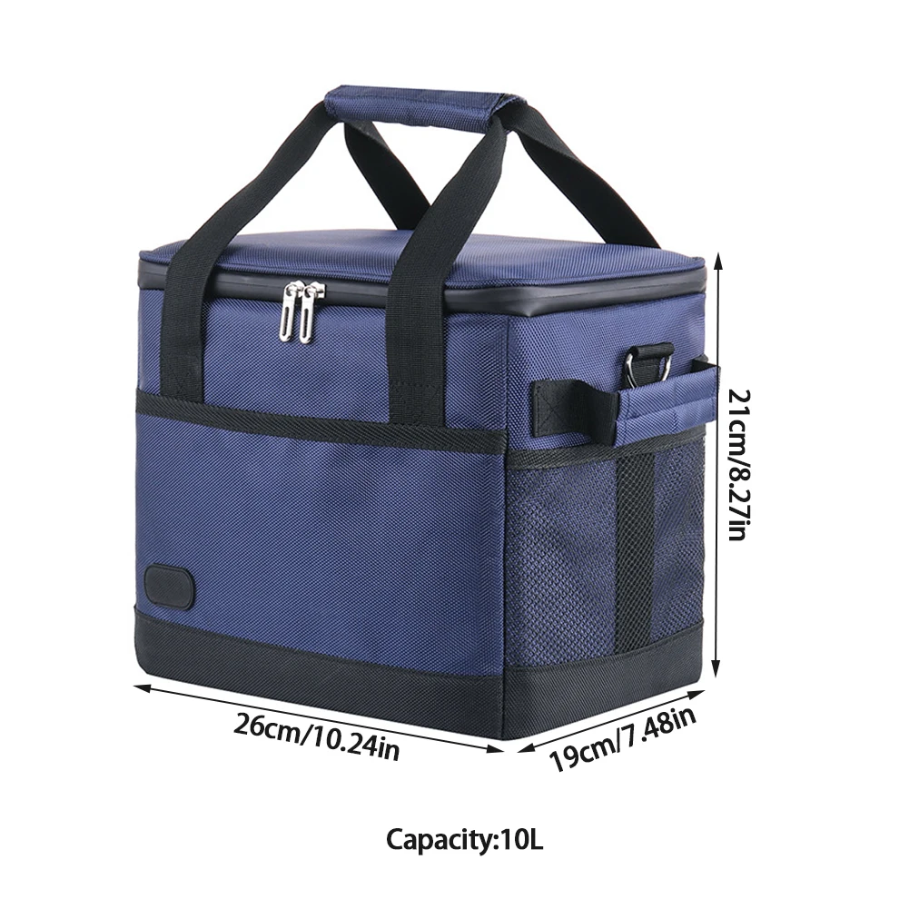 

10L Insulated Cooler Bag Portable Thermal Picnic Lunch Storage Box Camping Food Container Ice Pack Insulated Thermo Refrigerator