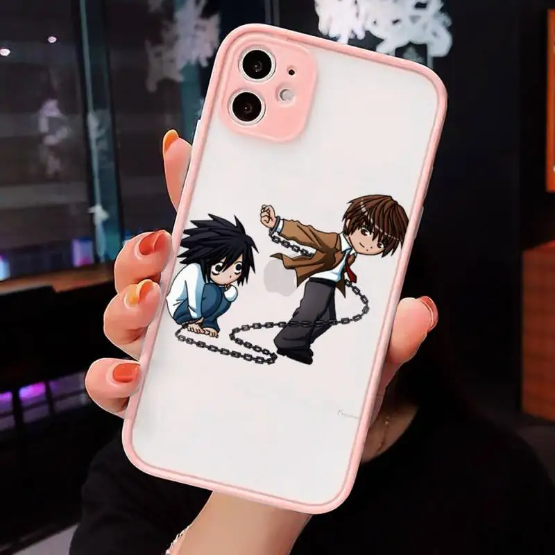 

Death Note Anime Ryuk kira Phone Cases matte transparent For iphone 7 8 11 12 plus mini x xs xr pro max cover