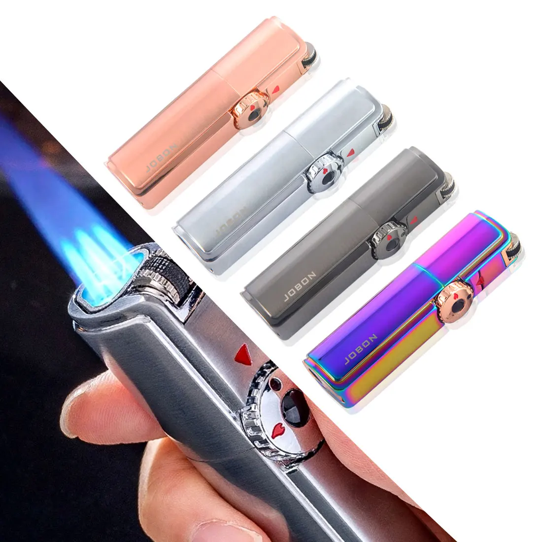 

Keythemelife Pen Spray Gun Jet Butane Candle Lighter Metal Gas Kitchen Welding Torch Turbo Windproof Cigar Pipe Lighter Gadgets