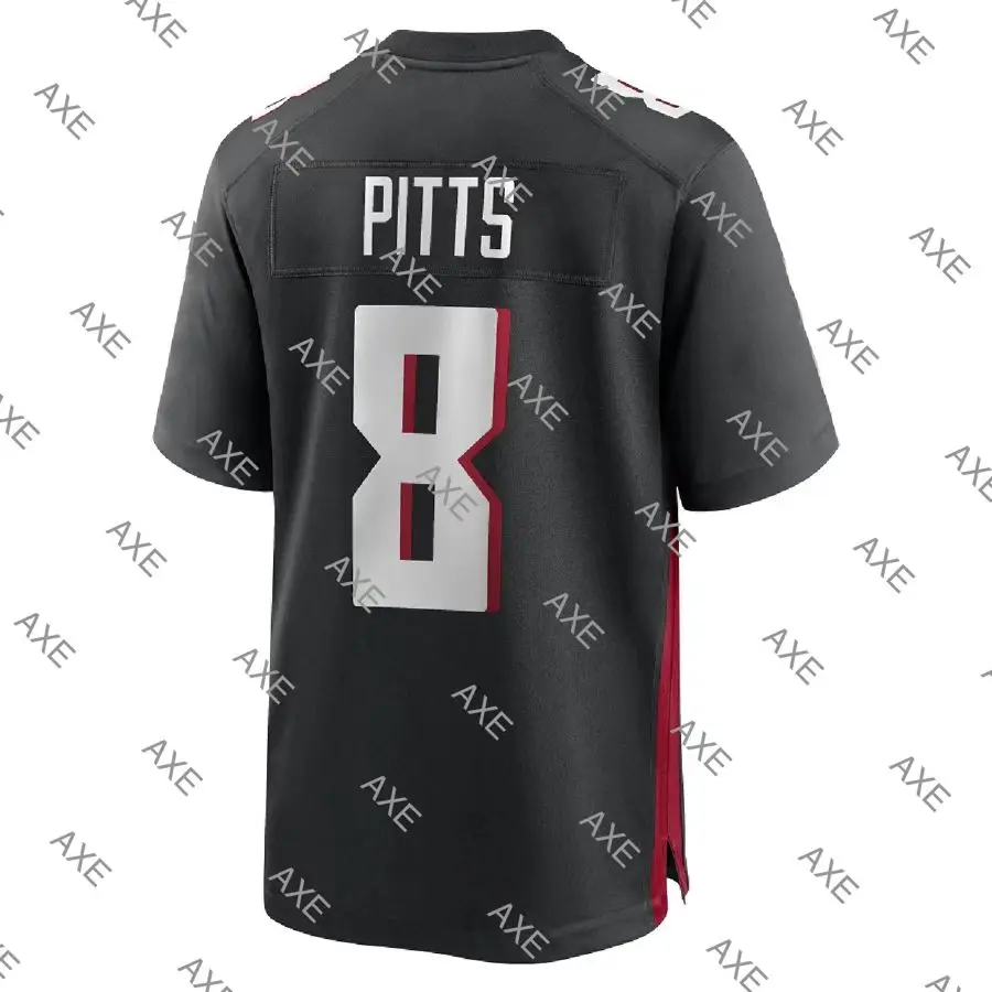 

Customized Embroidery Letters American Football Jersey Kyle Pitts Men Black Red White Atlanta Limited Player Jersey