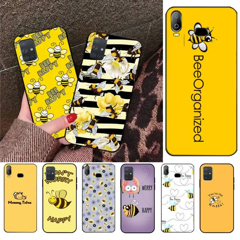 Чехол для телефона HPCHCJHM Bumble Bee happy Samsung A10 A20 A30 A40 A50 A70 A80 A71 A91 A51 A6 A8 2018|Бамперы| |