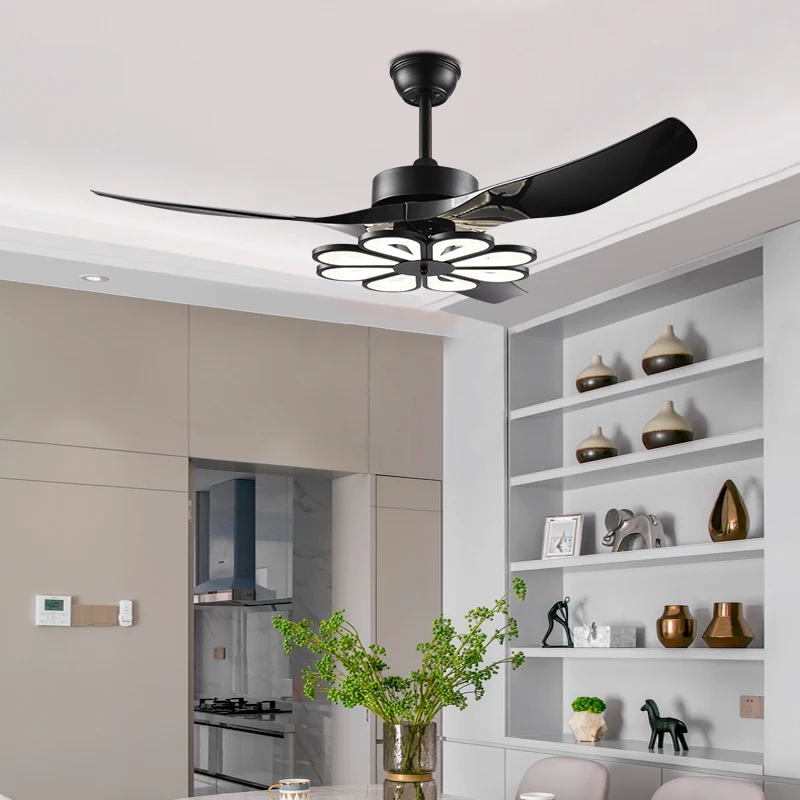 

Post modern home decoration electric remote control ceiling fan, 52 Inch DC ceiling lamp with room remote control function