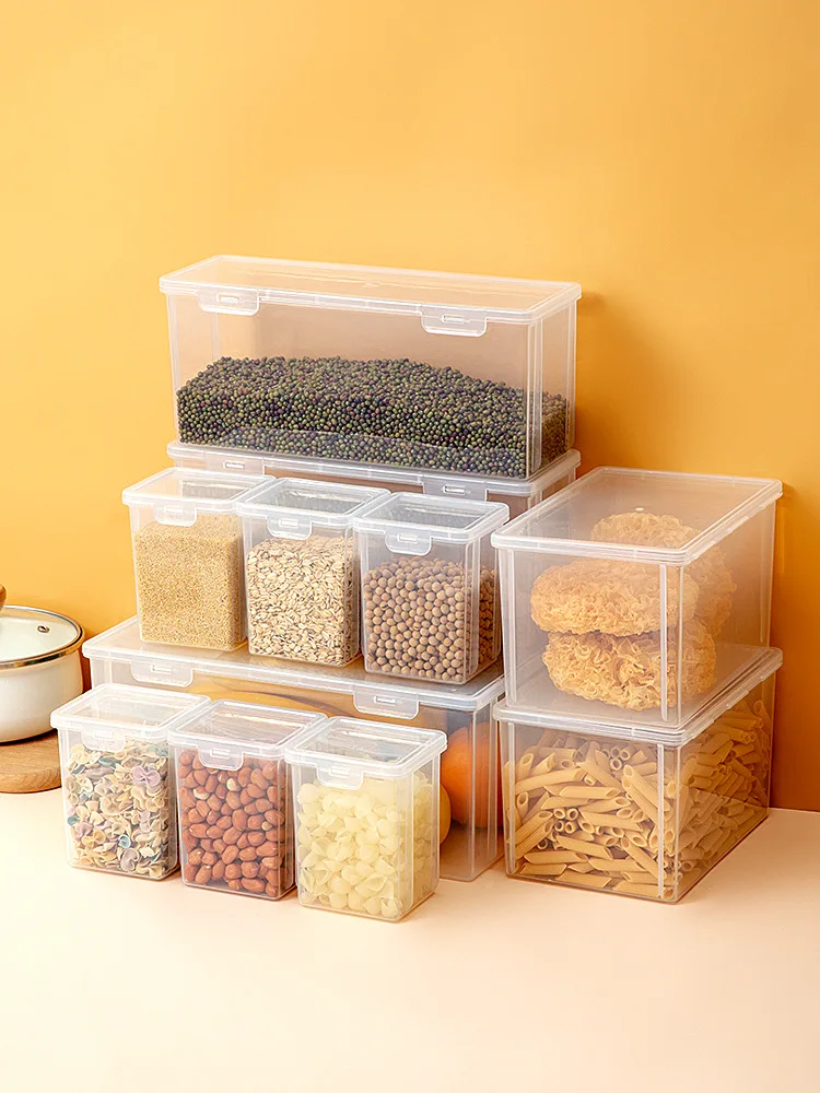 

Прозрачная многофункциональная коробка для хранения фруктов и овощей, герметичная коробка, органайзер для кофейных зерен с грубым зерном