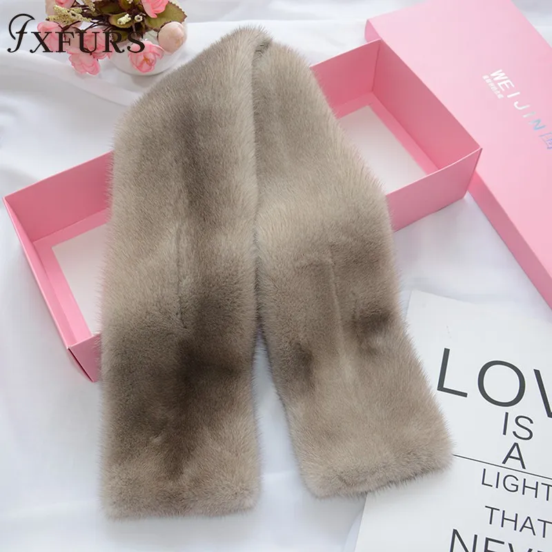 Зима 2020 новые норковые меховые шарфы цельная кожа 100% натуральный мех воротники