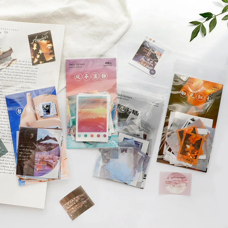 40 шт./лот Kawaii канцелярские наклейки DIY милые для скрапбукинга украшения дневника