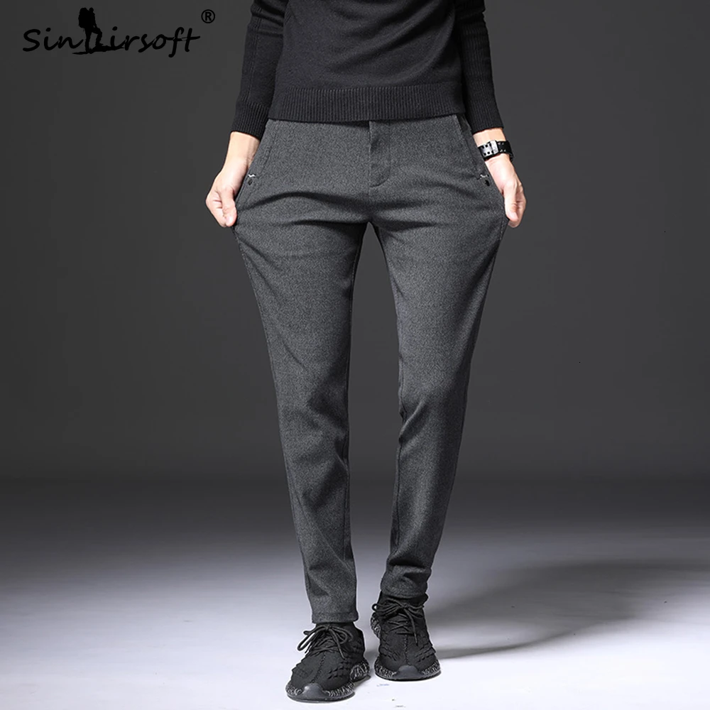 2019 осень и зима деловые брюки облегающие хлопок повседневные Харлан длинные