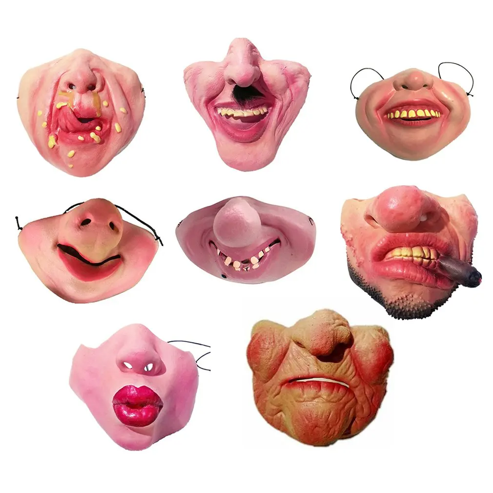 

Halloween latex half face mask funny mask Halloween masks Halloween accessories Halloween earrings Hoalloween costume for kids