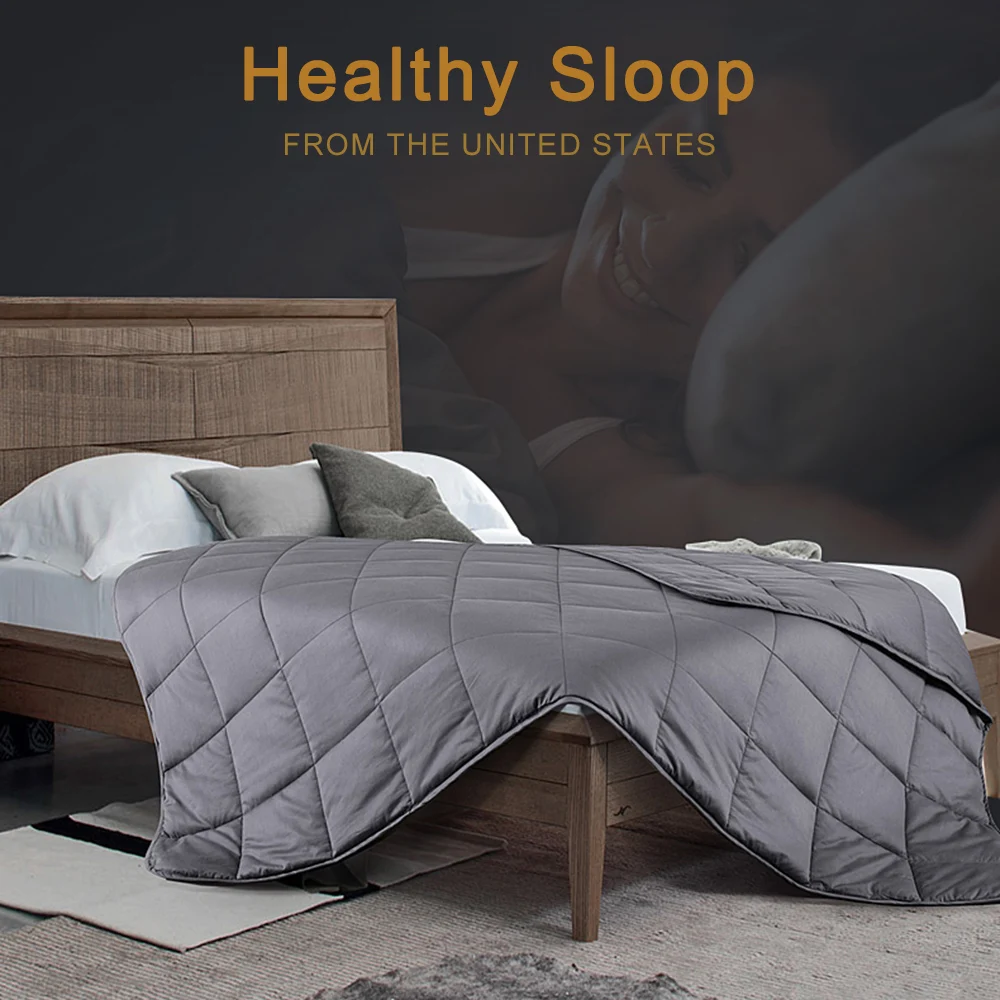 

New 120*180cm/150*200cm Weighted Blanket Glass Beads 15 lbs Heavy Weighted Blanket Premium Cotton Blanket for Adults