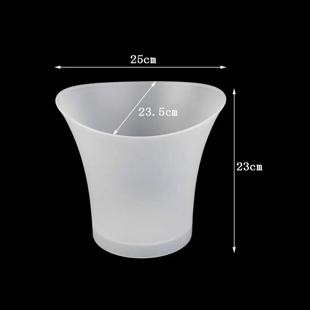 

Multicolor New 5L Waterproof Plastic LED Ice Bucket Color Bars Nightclubs LED Light Up Champagne Beer Bucket Bars Night Party
