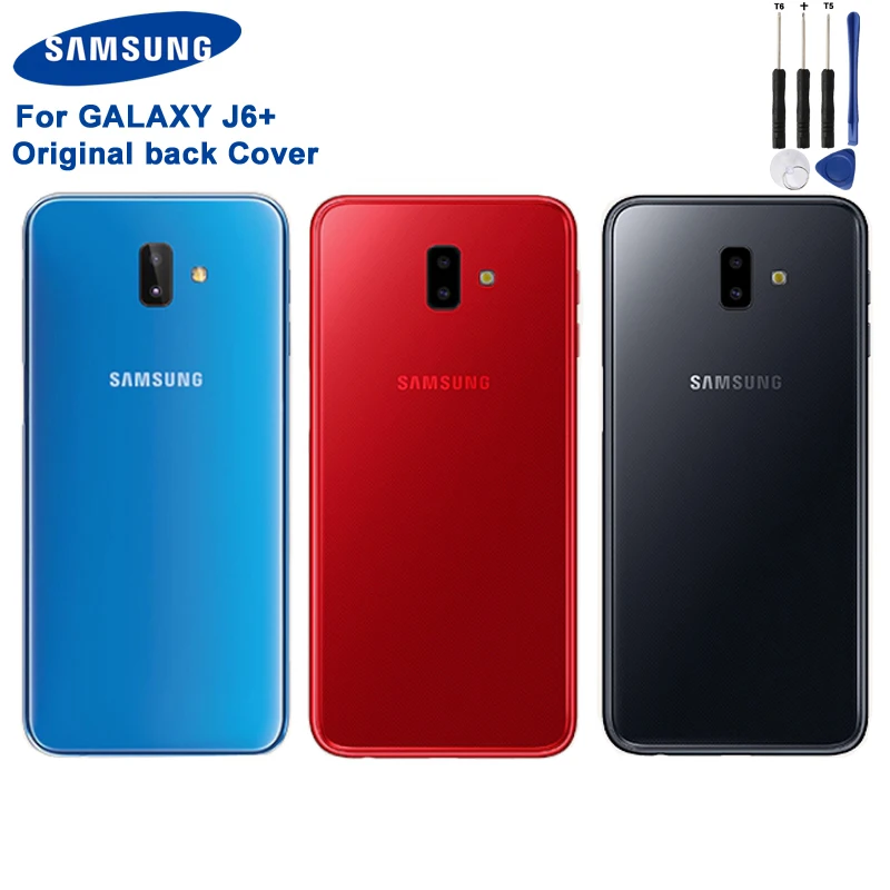 Оригинальный чехол для задней панели samsung Galaxy J6 + защитный телефона | Мобильные