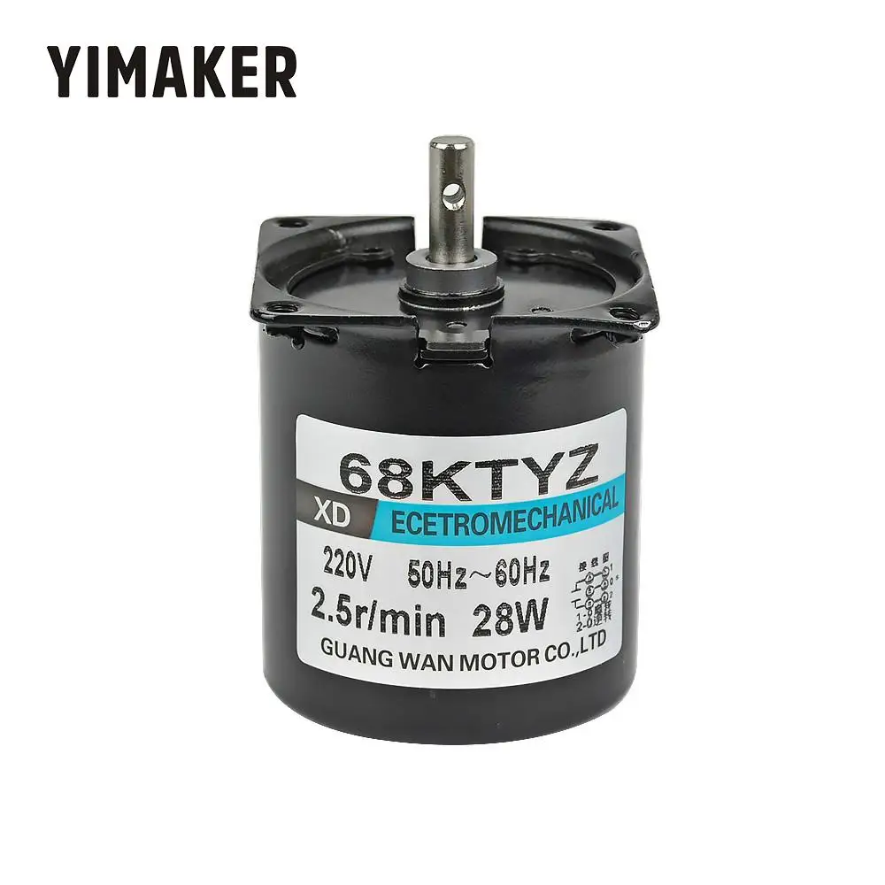 YIMAKER 68KTYZ AC220V синхронный двигатель высокий Toque Постоянные Магнитные редукторные