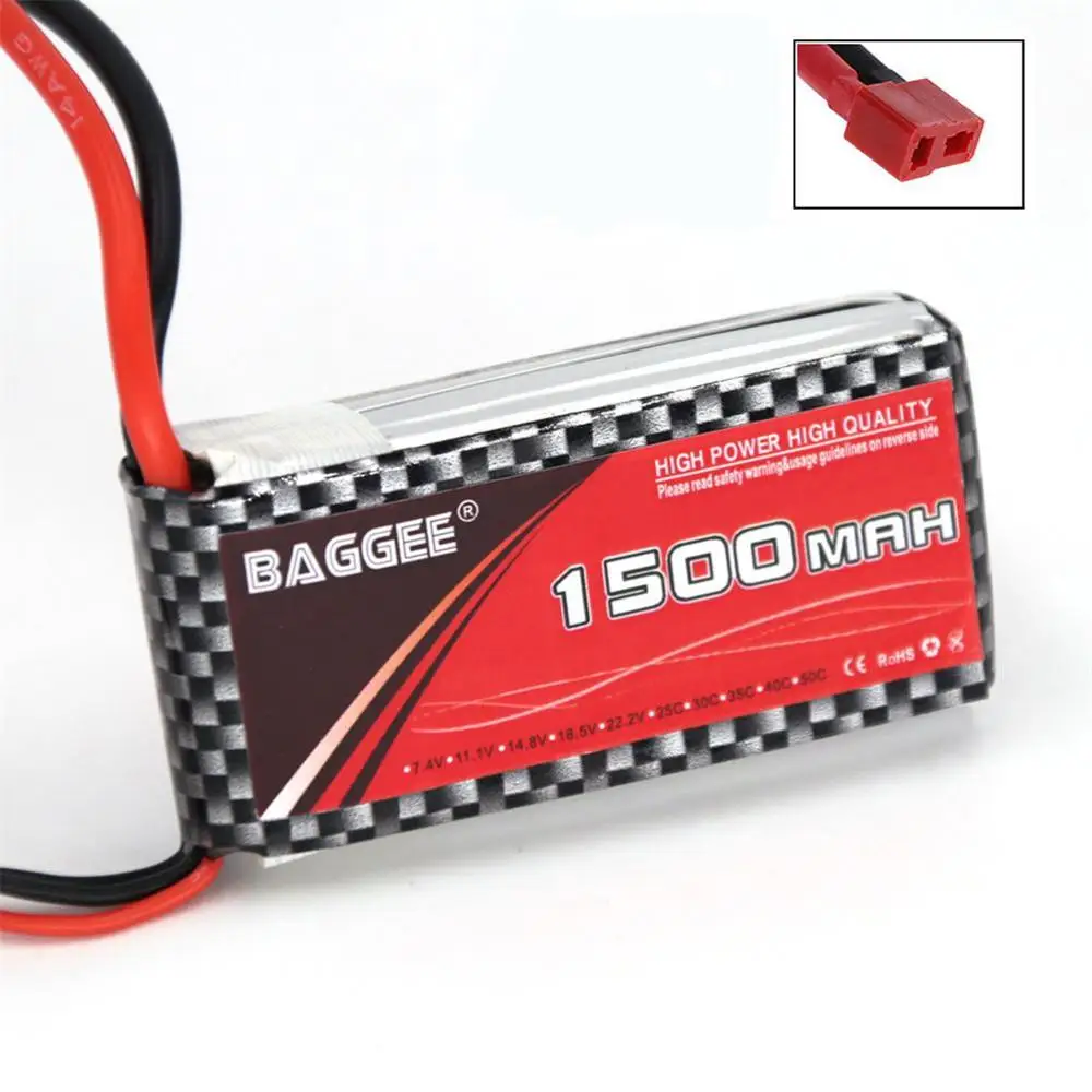 1/2шт BAGGEE высокая скорость разряда 25C 2S 7 4 V 1500MAH литиевая батарея совместима для